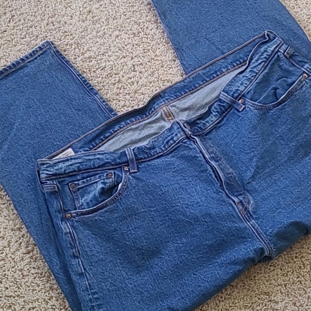 Levi's 501 Original Fit Jeans Plus Size 22W High Rise Button Fly Blue Classic - Picture 3 of 14